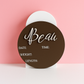 Birth Announcement Disc Acrylic