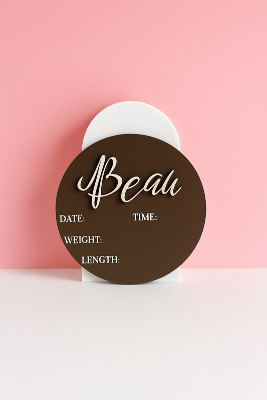 Birth Announcement Disc Acrylic