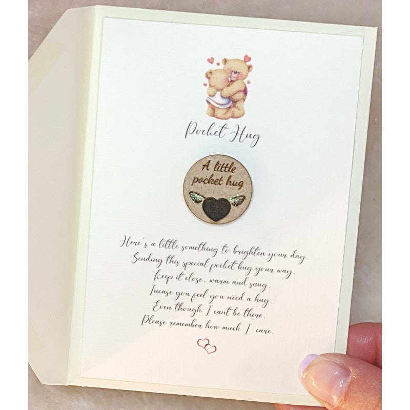 Pocket Hug Token Poem Card